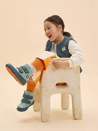 AFFENZAHN | Mädchen Stiefel WOLLE COMFY Otter | hellblau